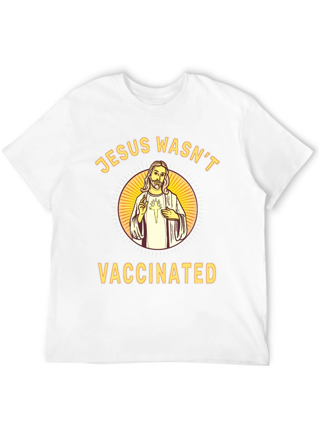 Jesus Wasnt Vaccinated Black T-Shirt