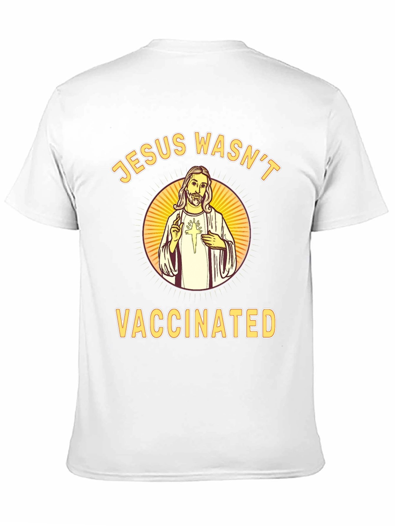 Jesus Wasnt Vaccinated Black T-Shirt