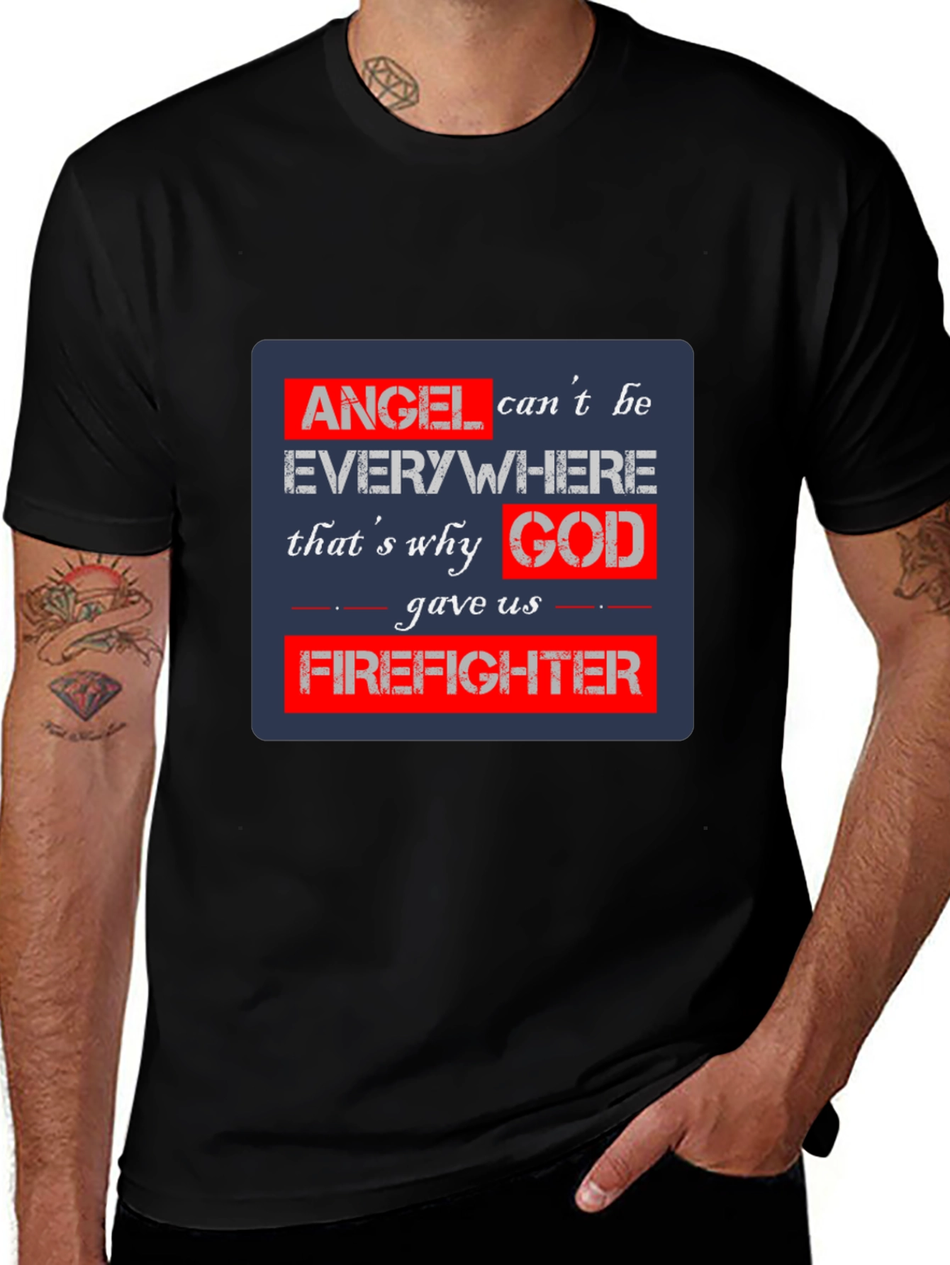 Firefighter Angel T-Shirt - Heroic Design