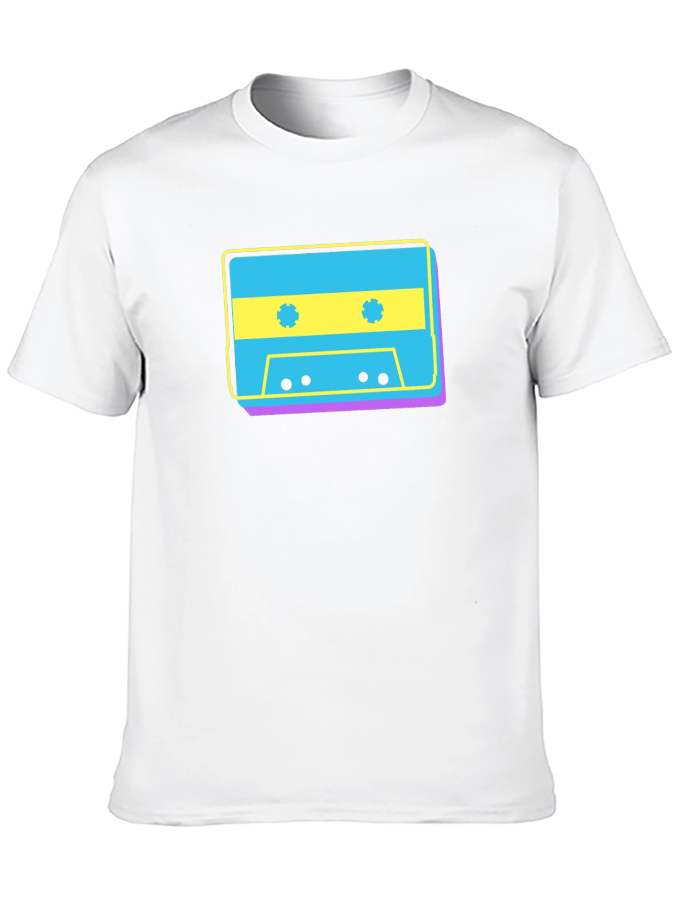 Retro Cassette Tape Graphic T-Shirt - Black