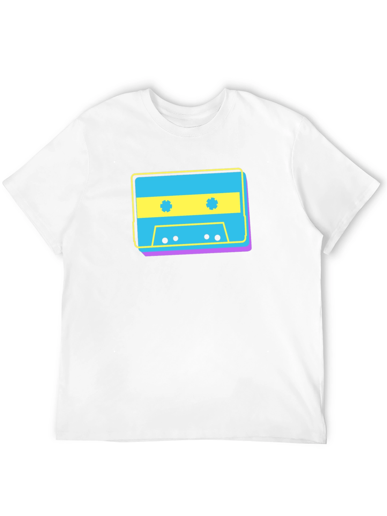 Retro Cassette Tape Graphic T-Shirt - Black