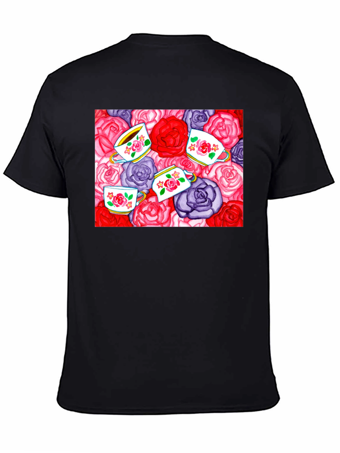Floral Tea Party Graphic T-Shirt