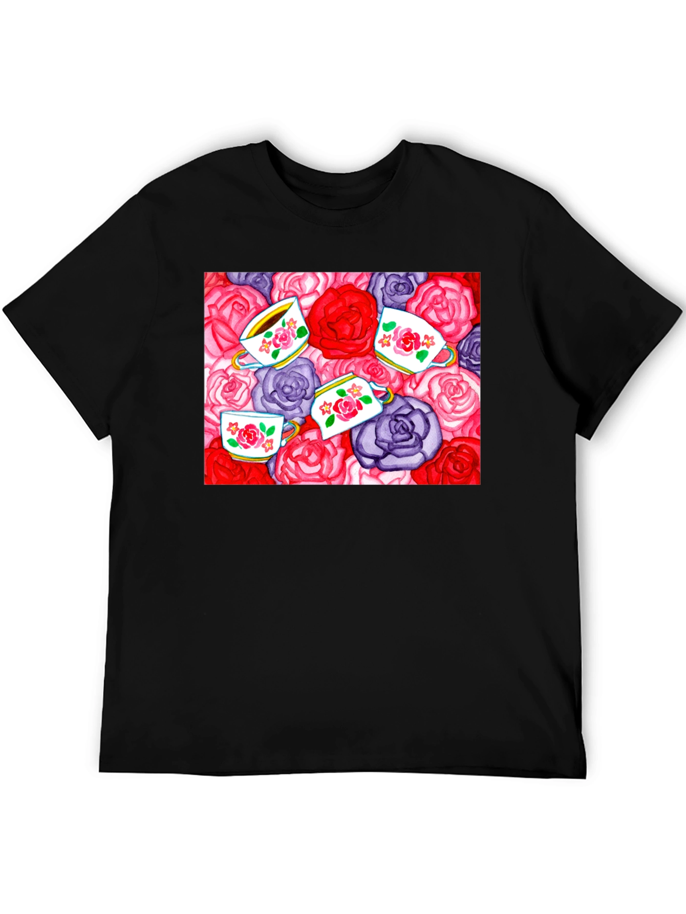 Floral Tea Party Graphic T-Shirt