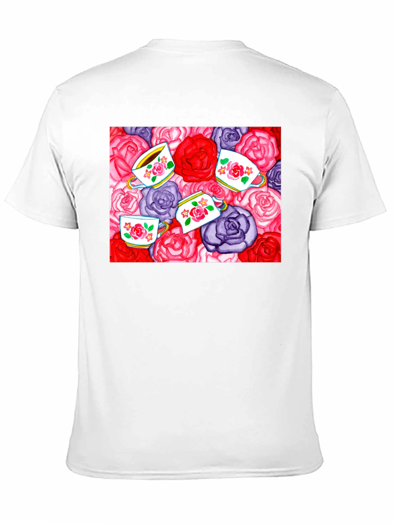 Floral Tea Party Graphic T-Shirt