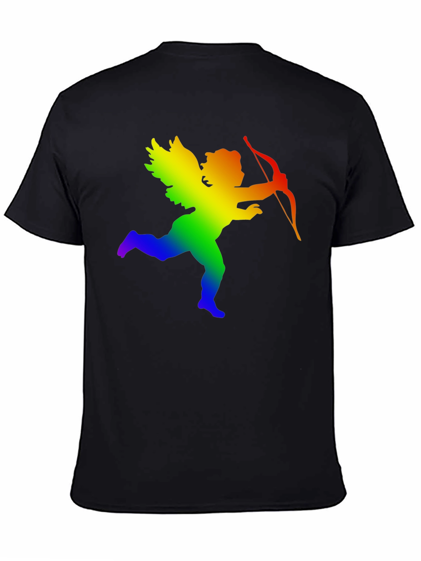 Rainbow Cupid Graphic Tee - Black