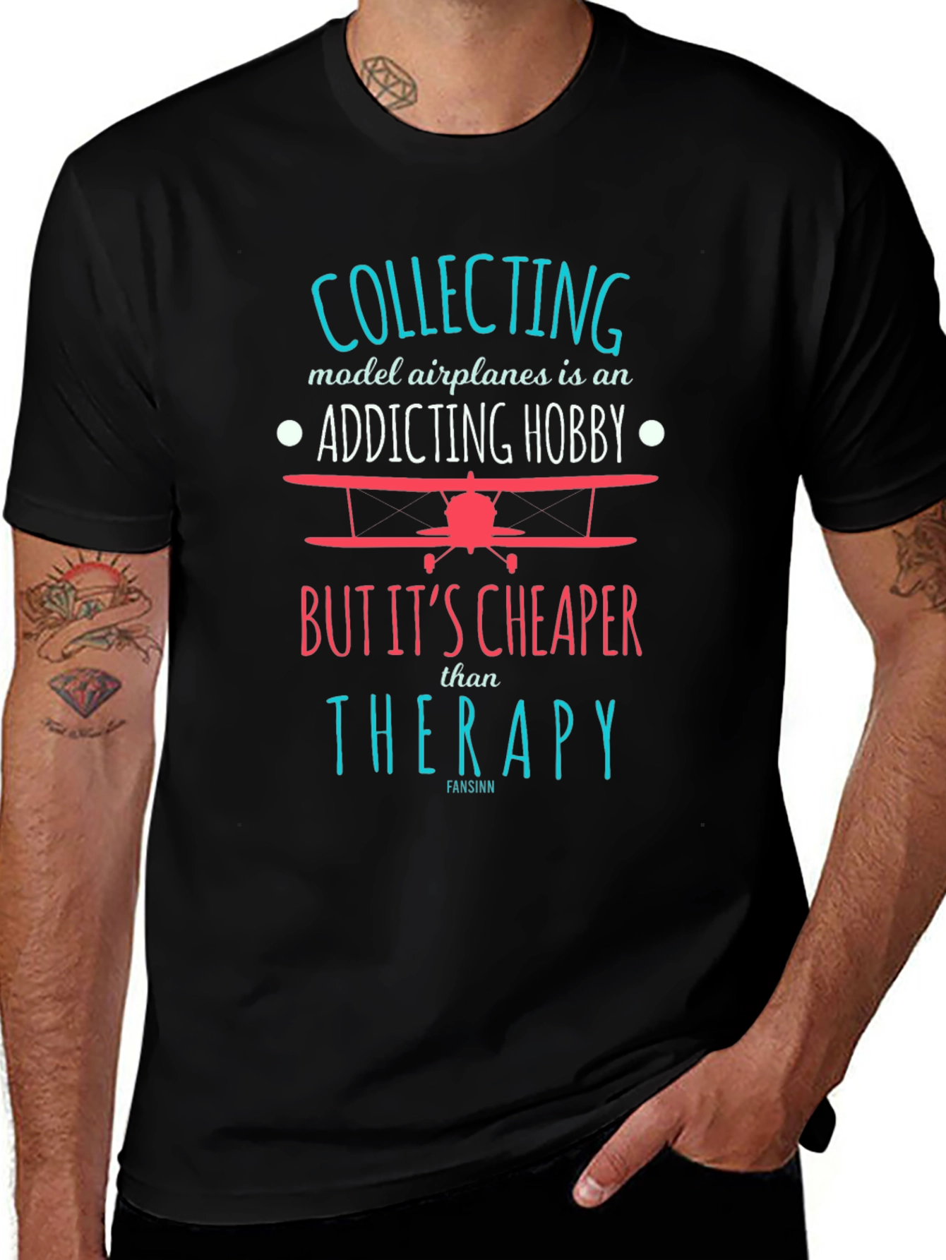 Model Airplane Hobby T-Shirt: Cheaper Than Therapy!