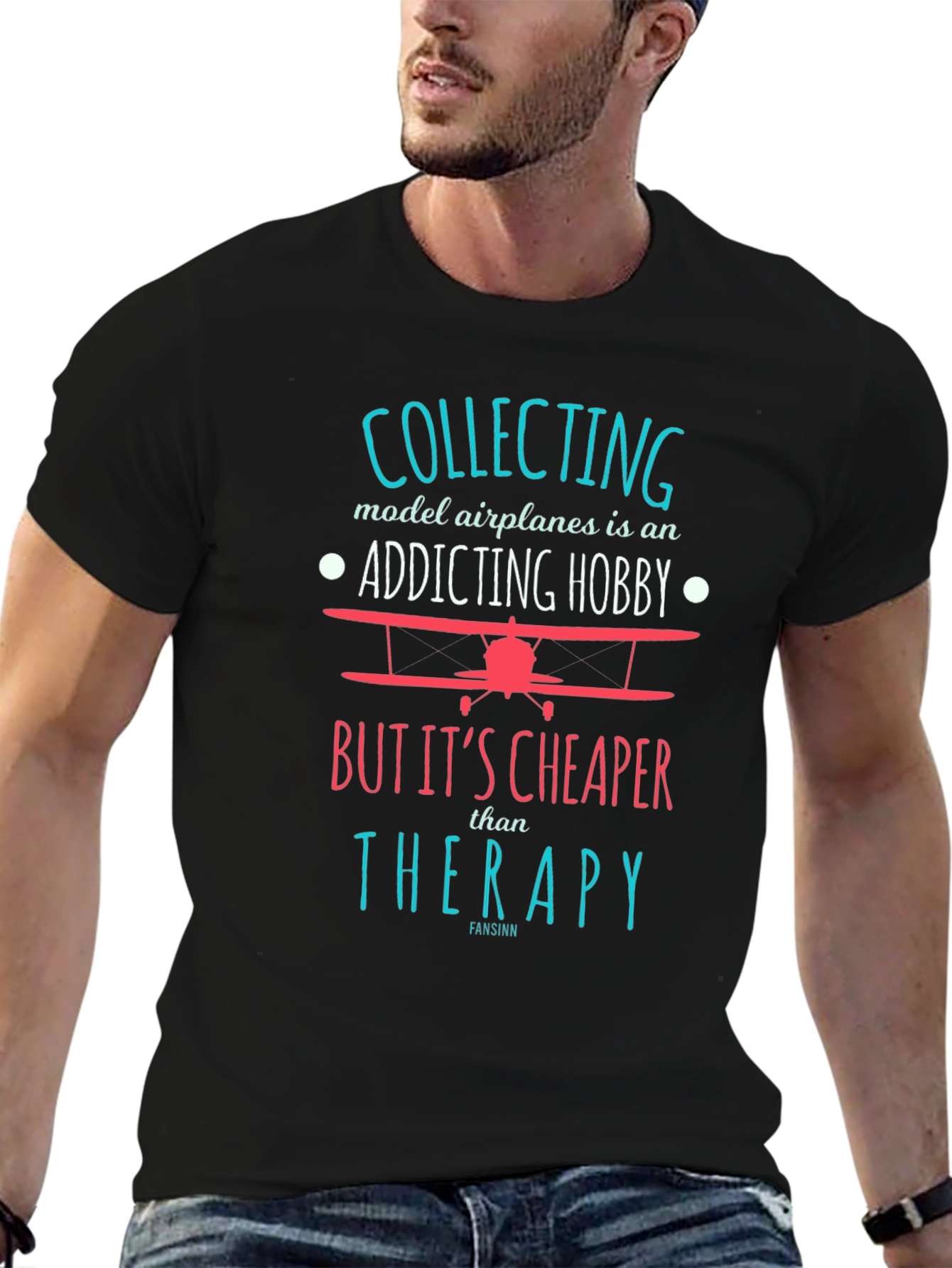 Model Airplane Hobby T-Shirt: Cheaper Than Therapy!