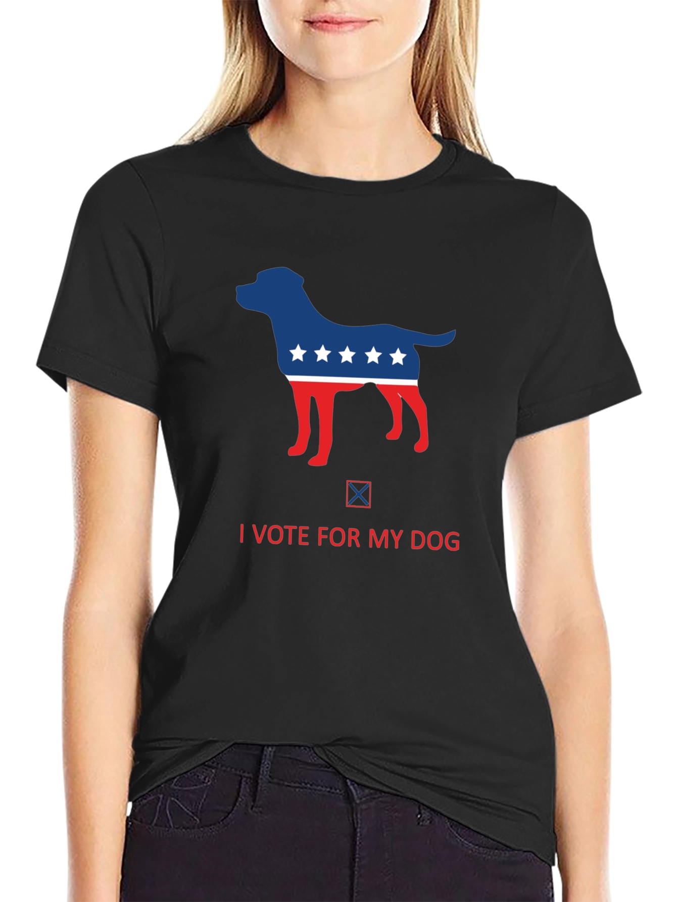 I Vote For My Dog Graphic Tee