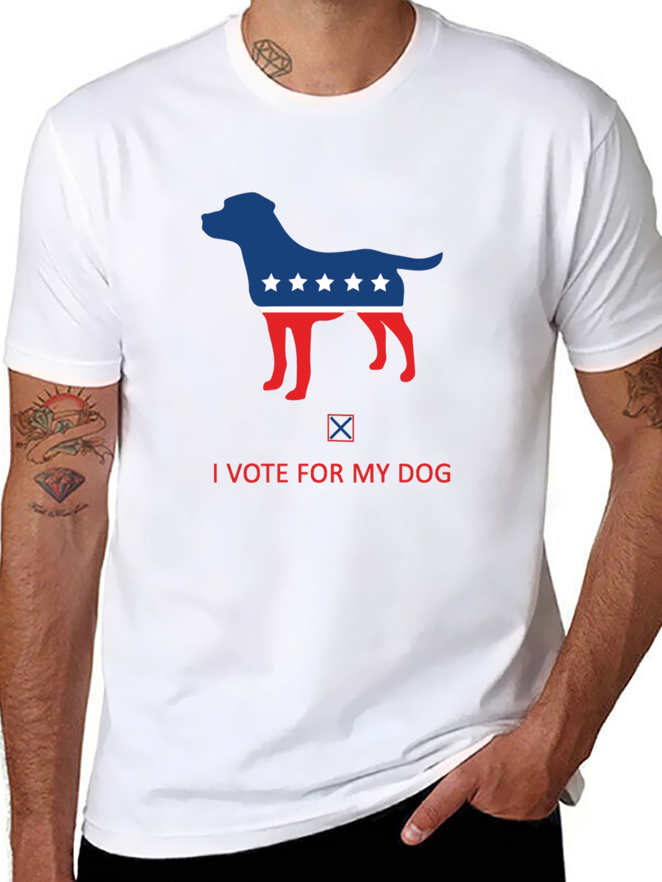 I Vote For My Dog Graphic Tee