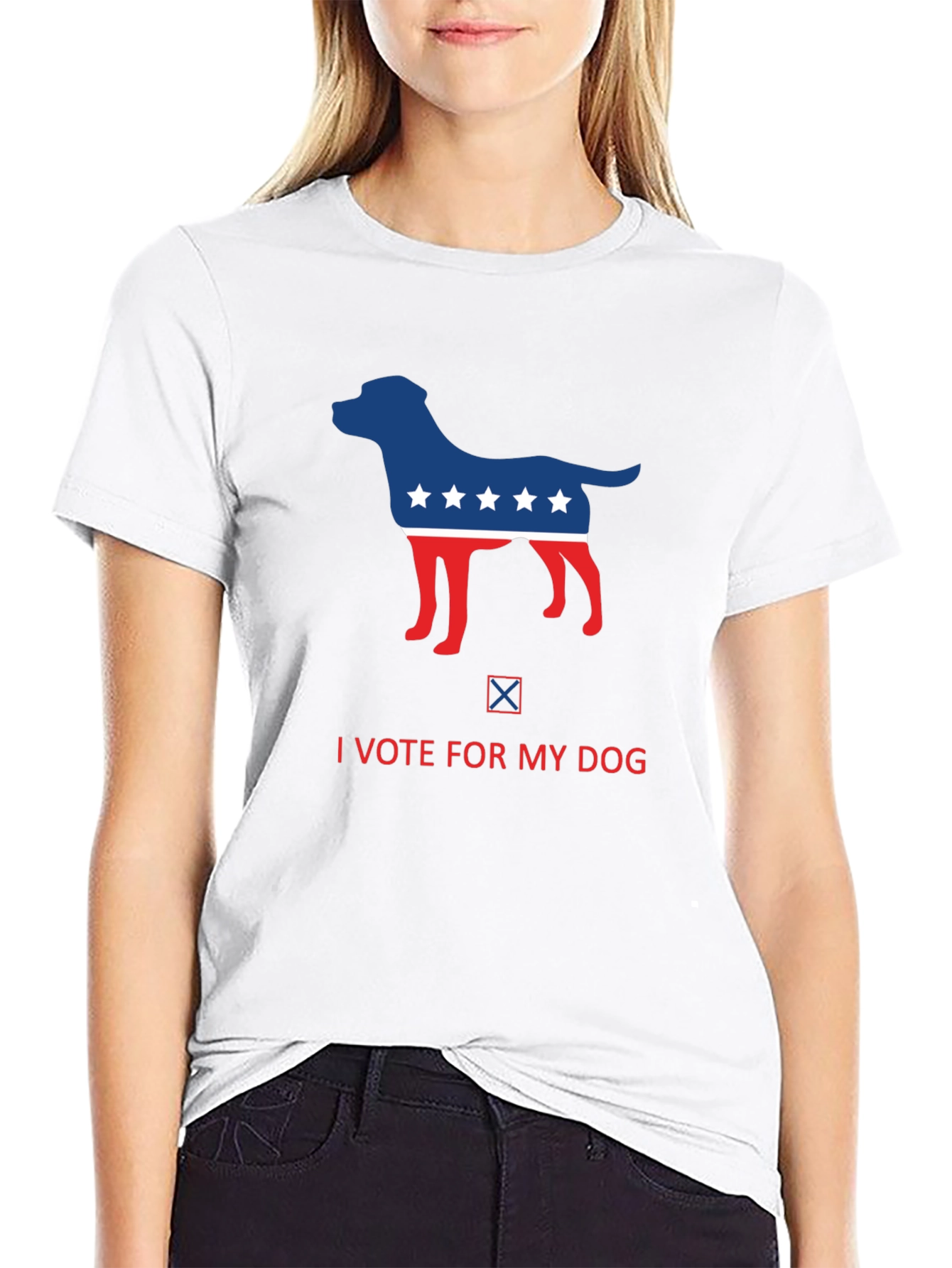 I Vote For My Dog Graphic Tee