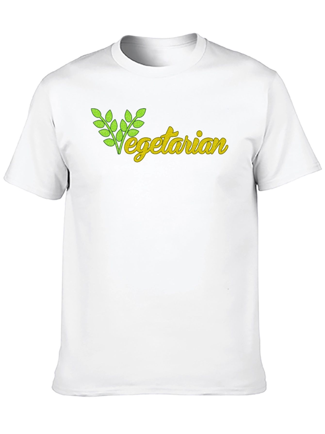Vegetarian T-Shirt - Black Cotton Tee