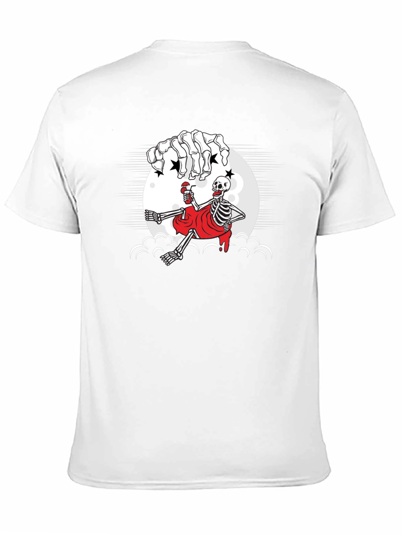 Skeleton Sipping Drink T-Shirt