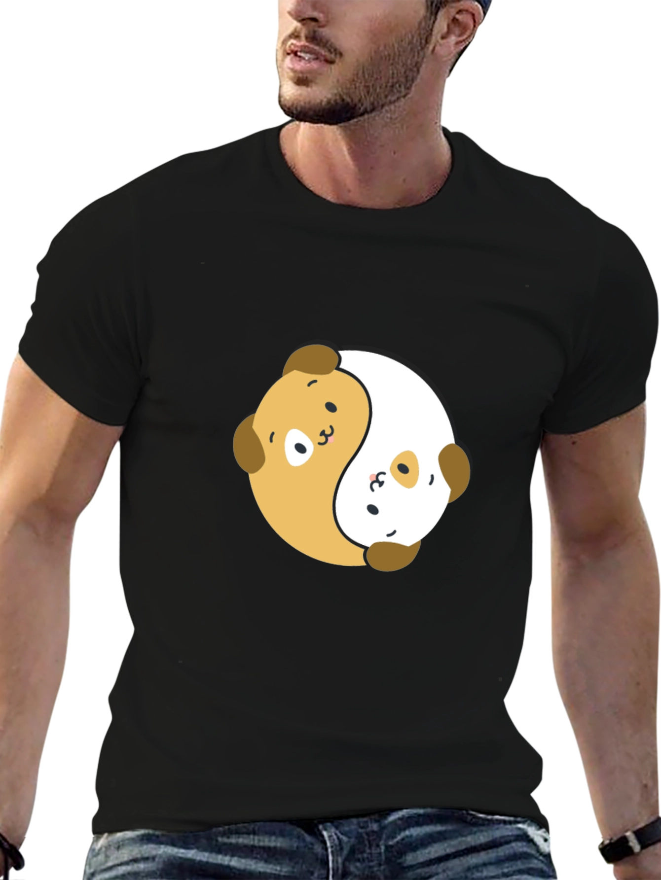Yin Yang Puppy T-Shirt – Cute Dog Lover Graphic Tee