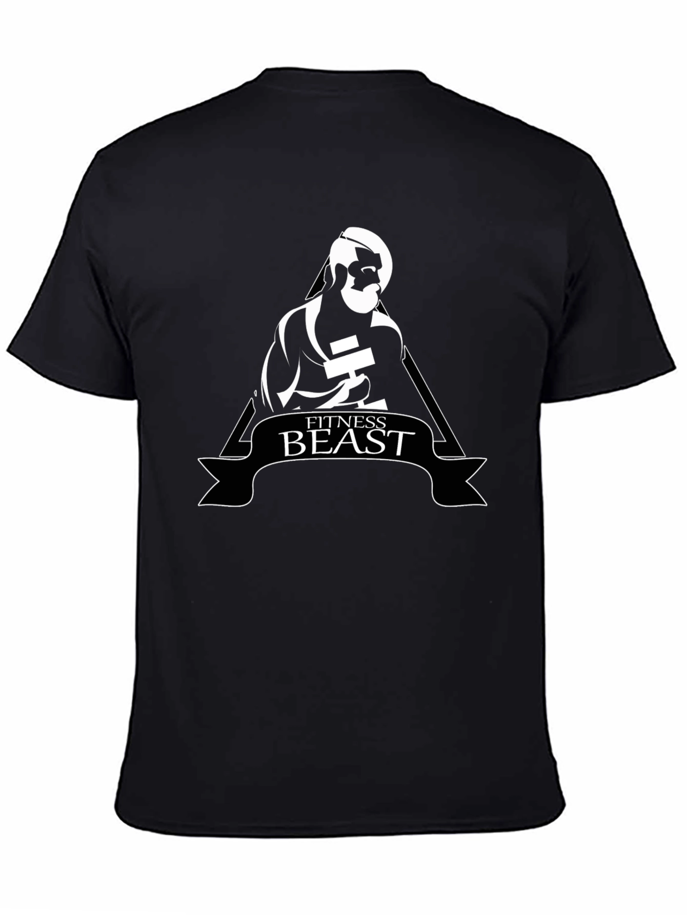 Fitness Beast Graphic T-Shirt - Black