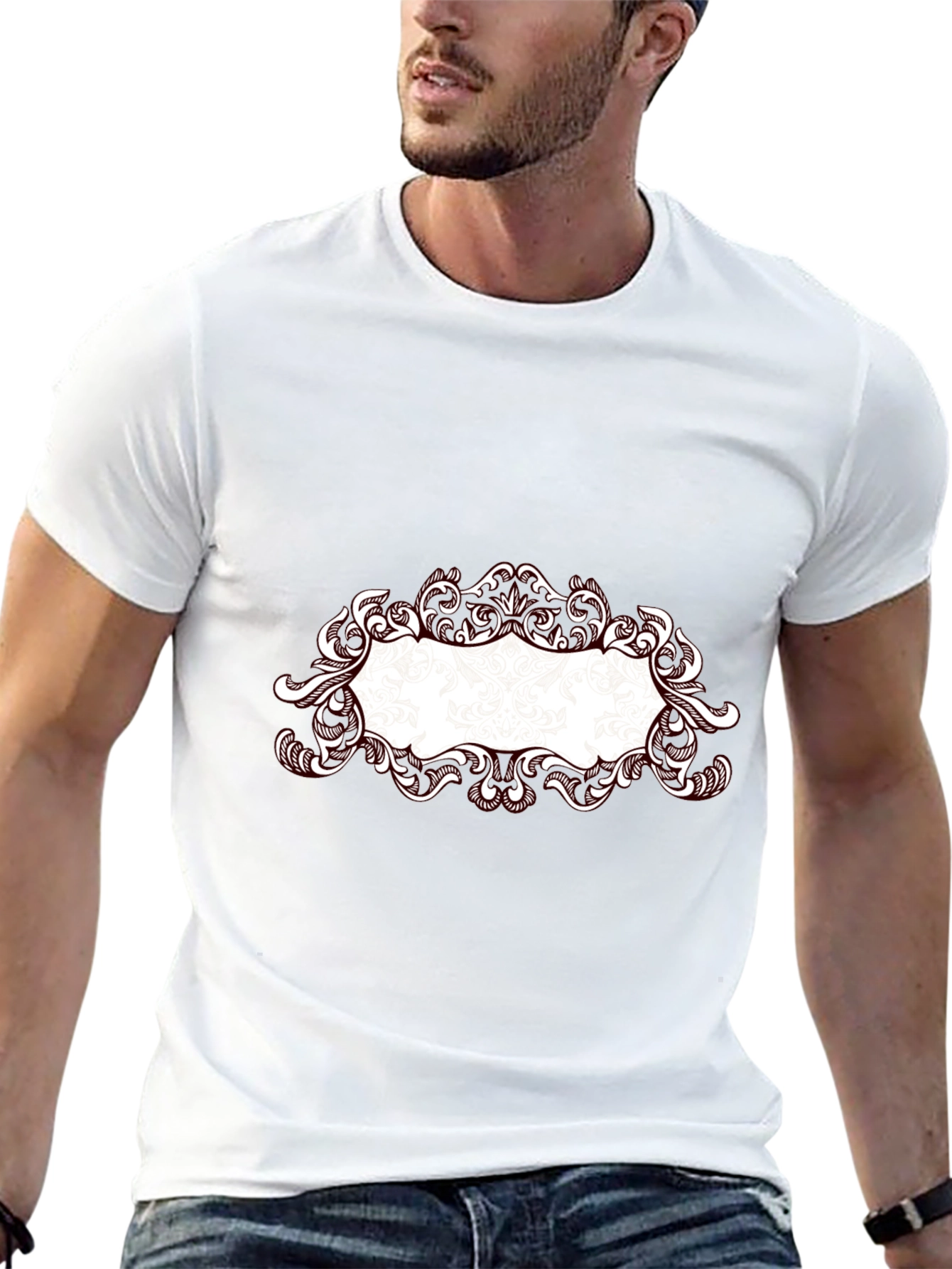 Elegant Frame Black T-Shirt