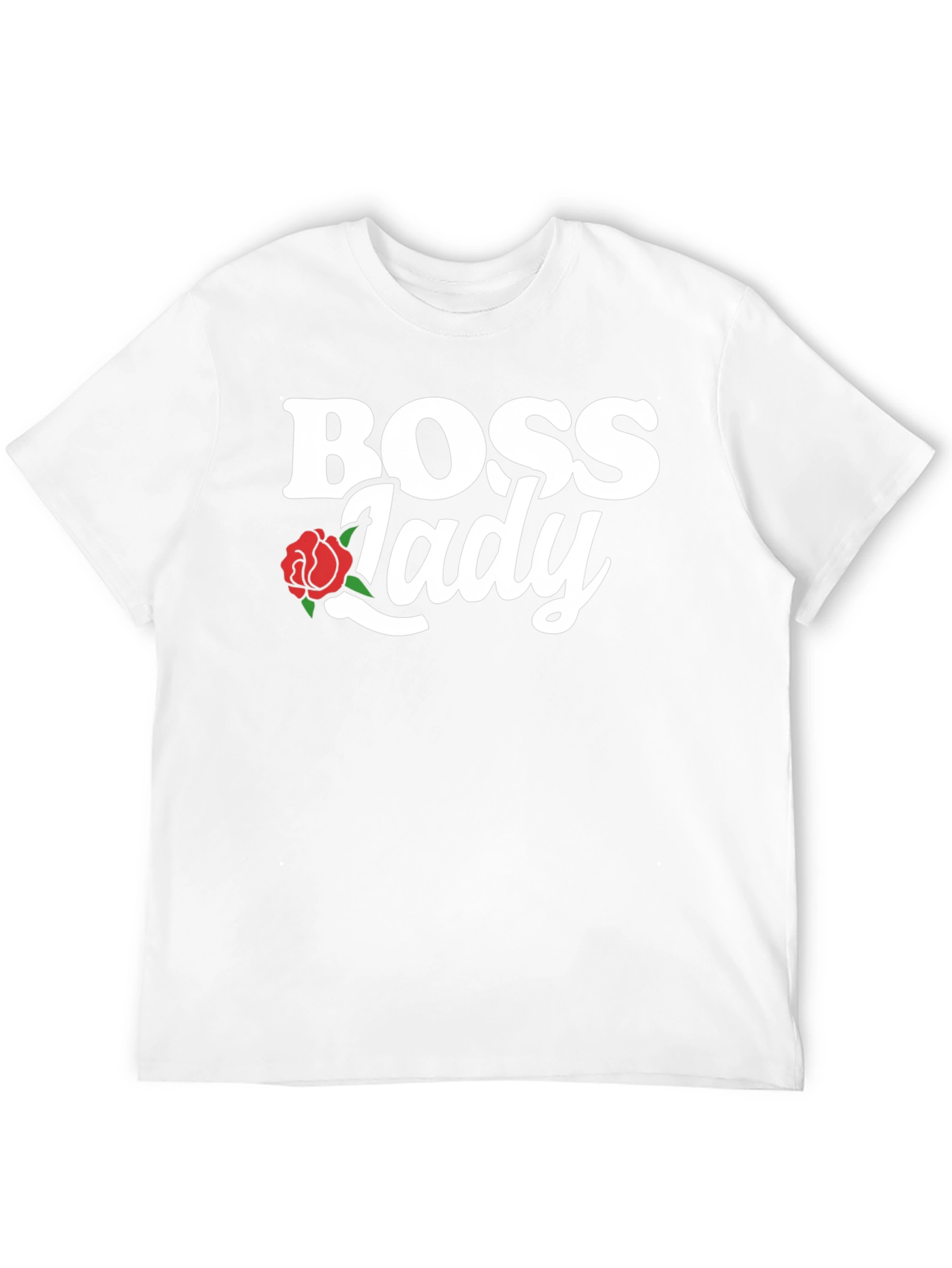 Boss Lady Graphic Tee - Trendy Rose Design