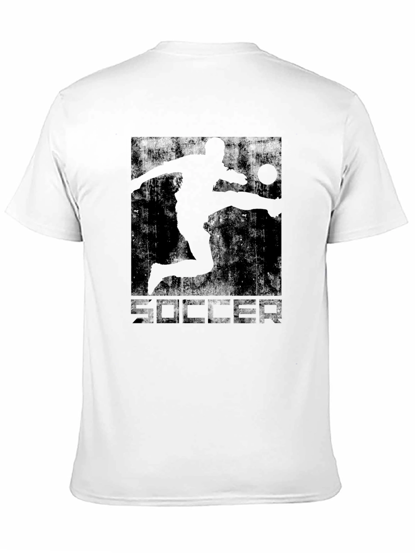 Soccer Player Graphic T-Shirt - Black