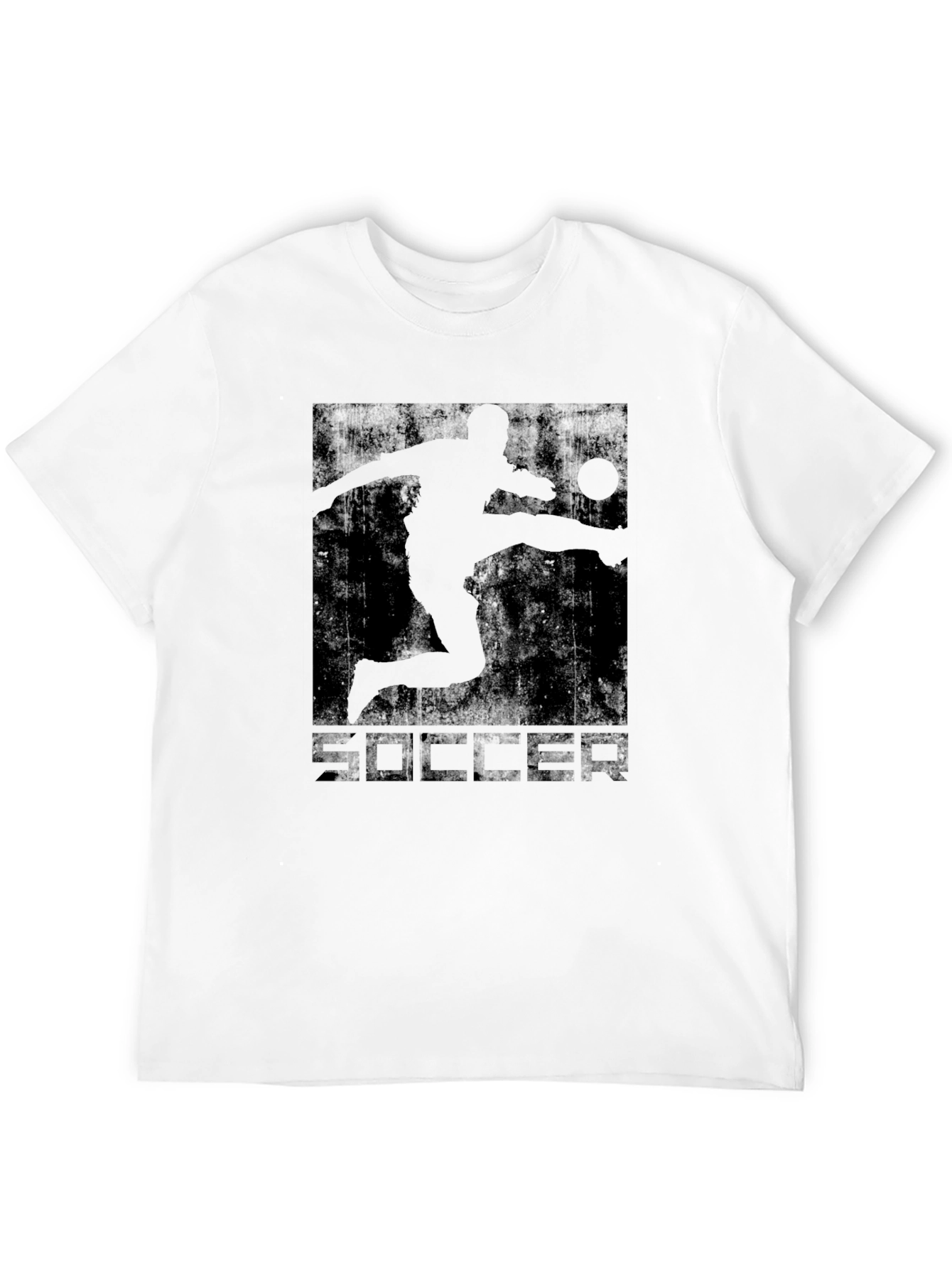 Soccer Player Graphic T-Shirt - Black