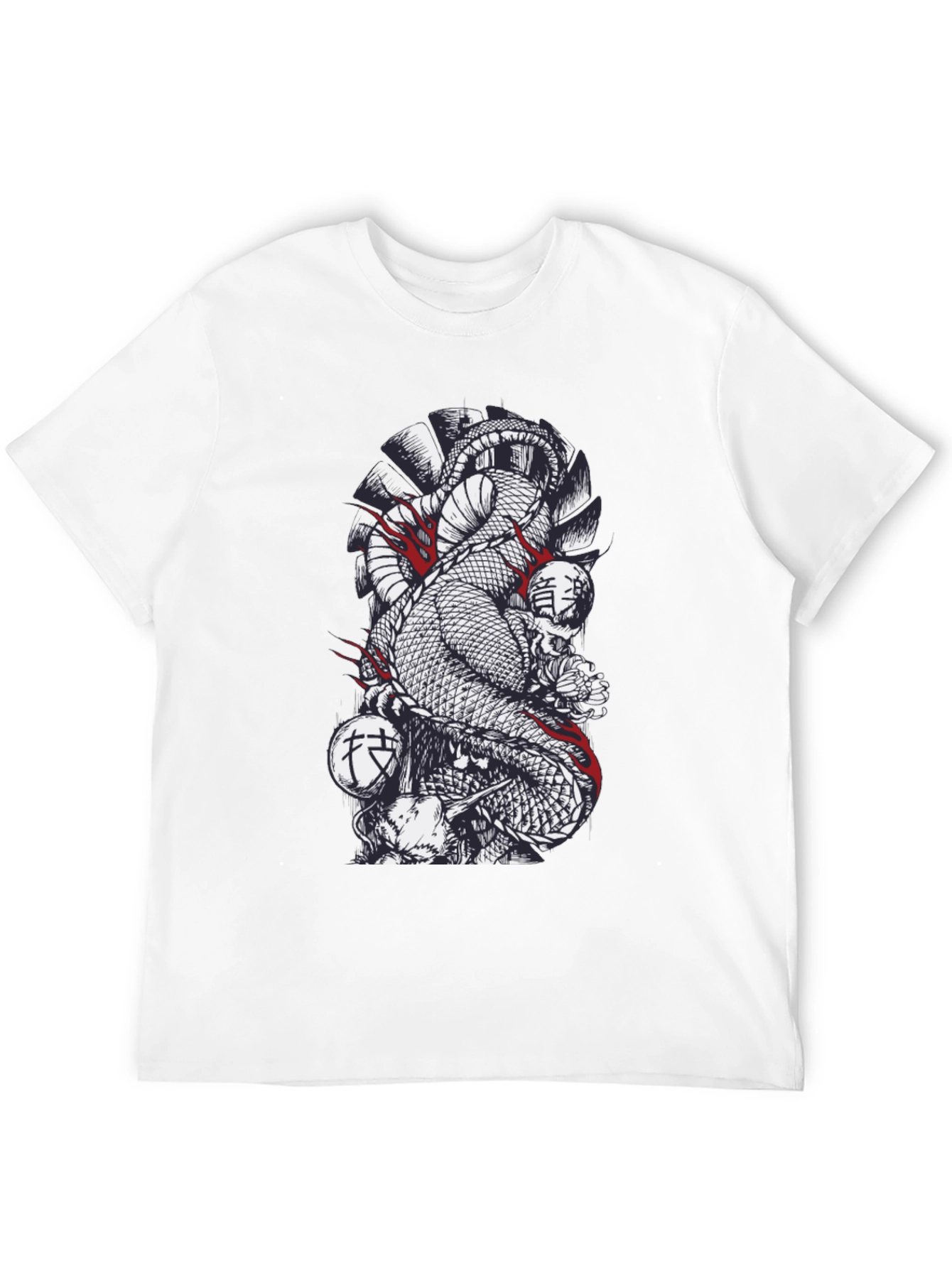 Snake & Skull Graphic Black T-Shirt