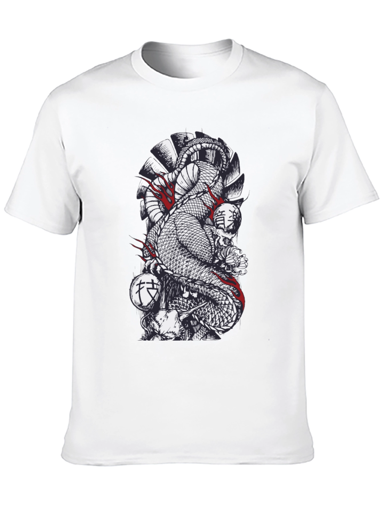 Snake & Skull Graphic Black T-Shirt