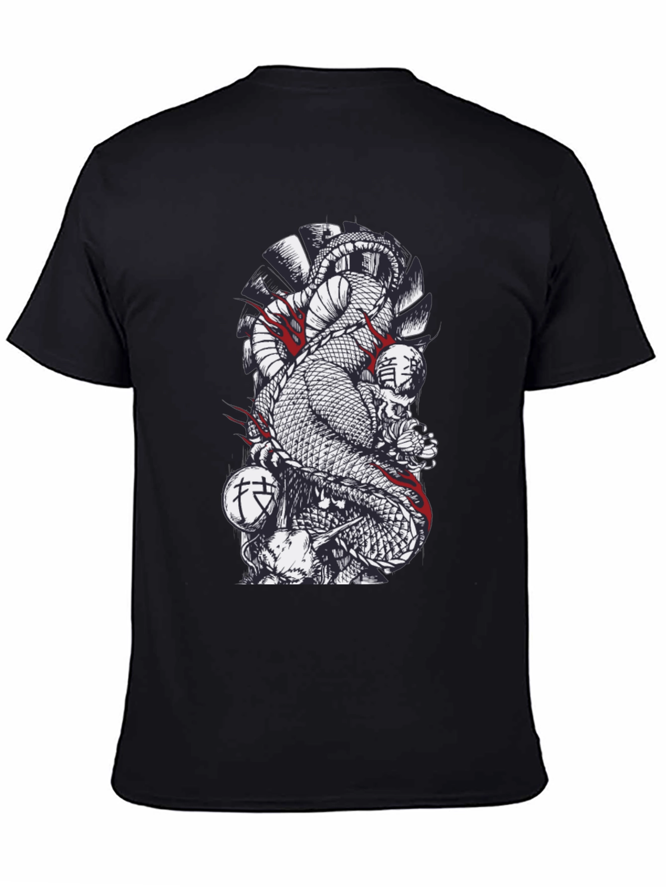 Snake & Skull Graphic Black T-Shirt