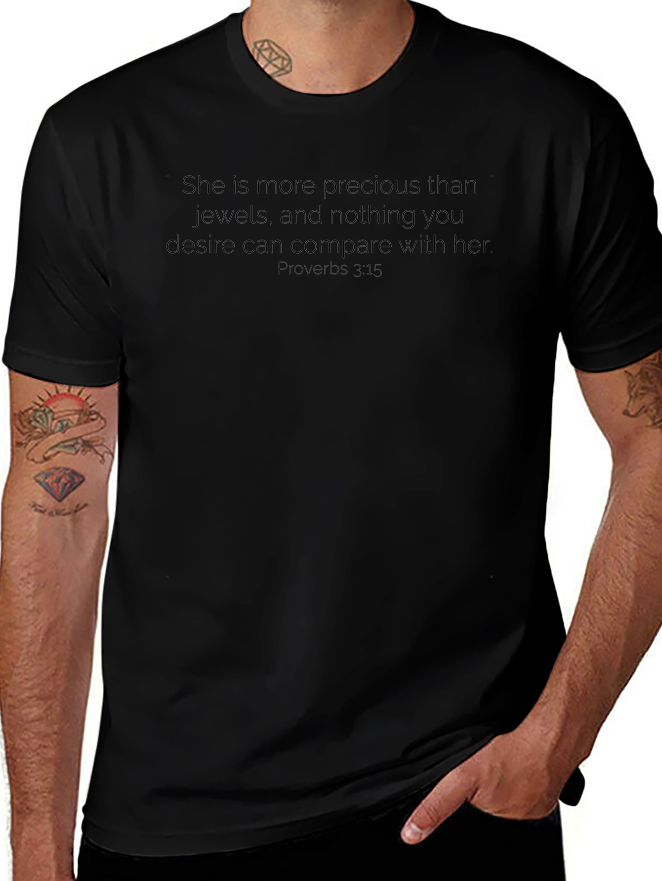 Precious Jewels Proverbs 3:15 T-Shirt | Christian Faith Graphic Tee | Bible Verse Shirt | Inspirational Gift | Free Shipping $50+