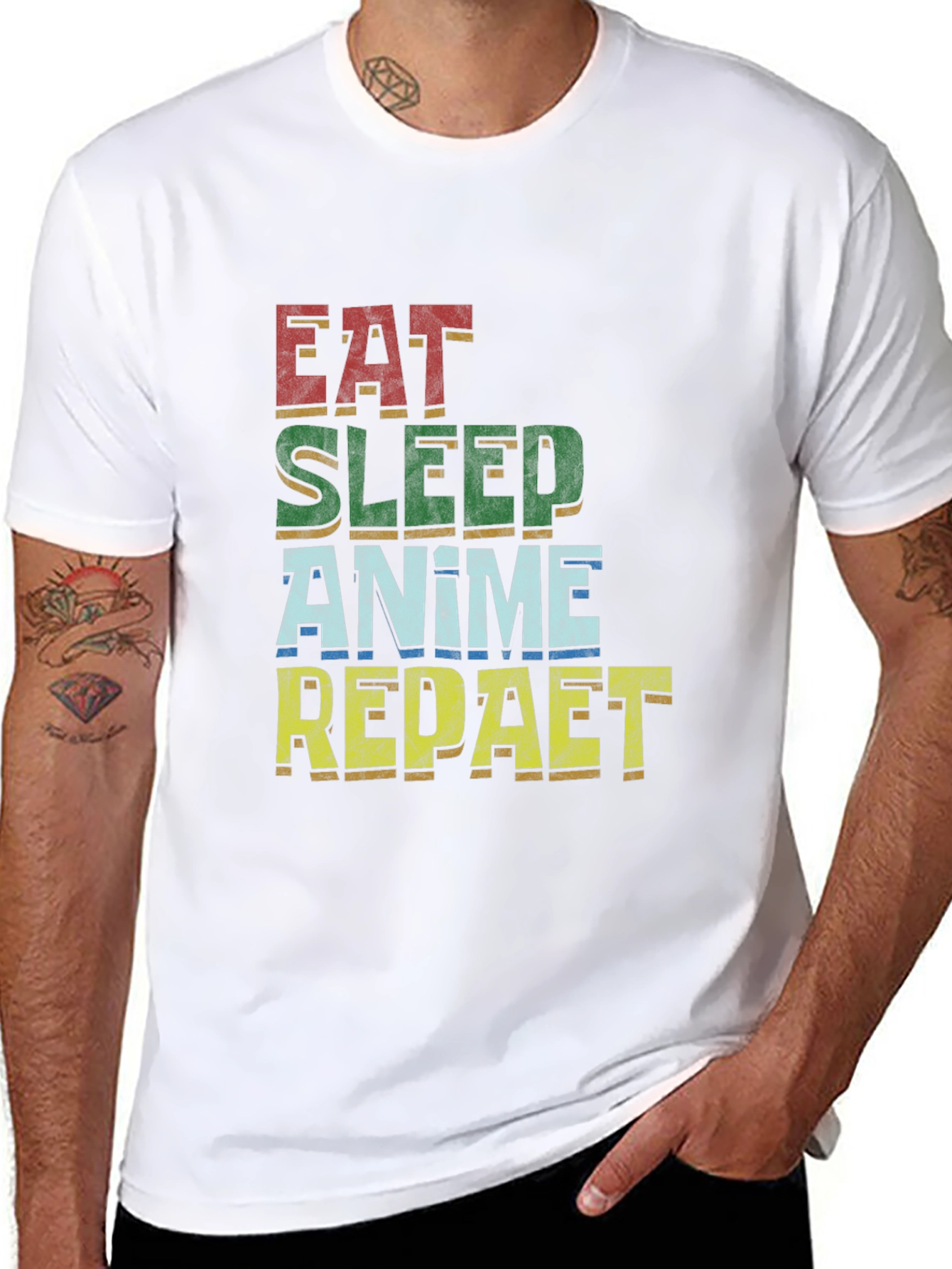 Eat Sleep Anime Repeat T-Shirt | Unisex Cotton Tee