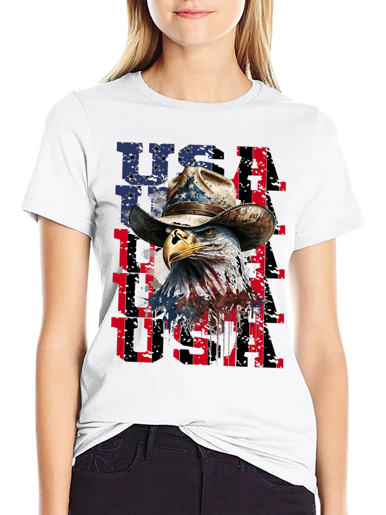 Patriotic Eagle USA Graphic Tee