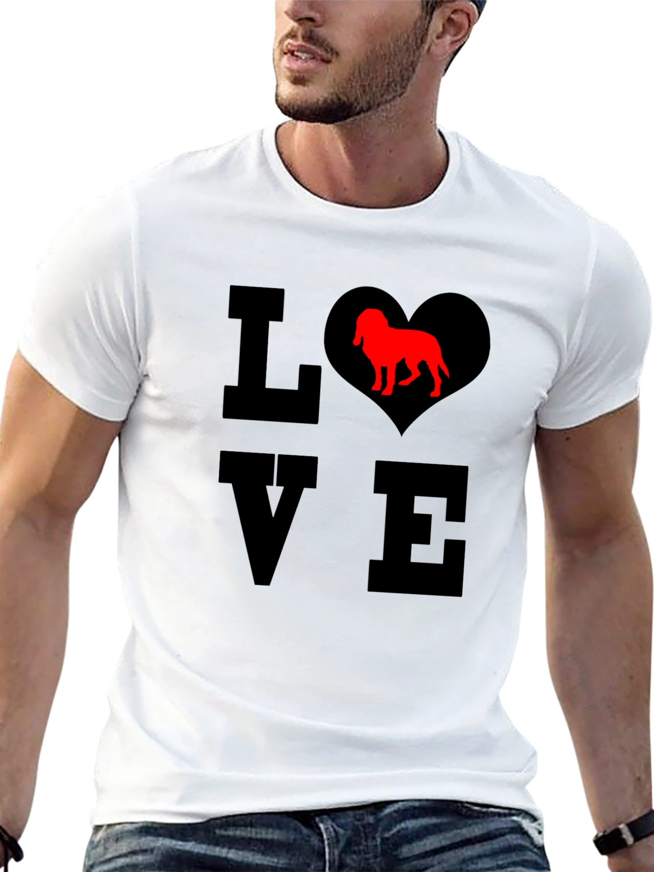 Dog Lover T-Shirt - Heart Design
