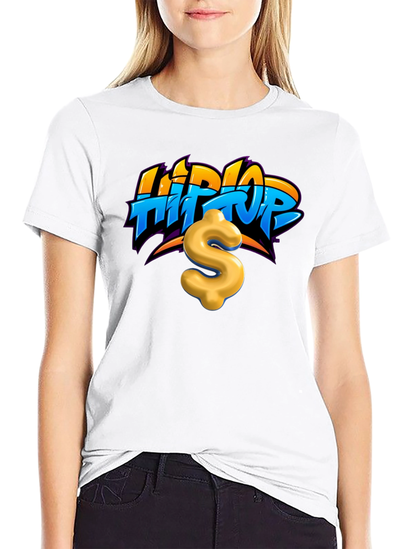 Hip Hop Dollar Sign Graphic Tee
