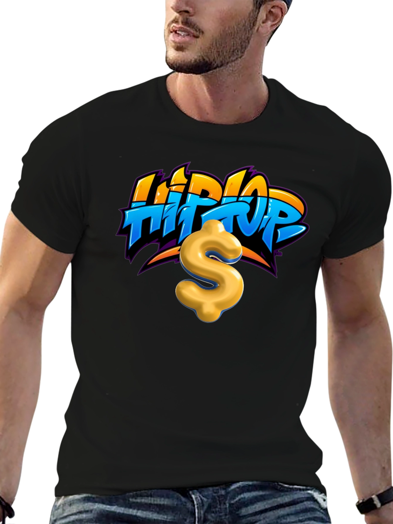 Hip Hop Dollar Sign Graphic Tee