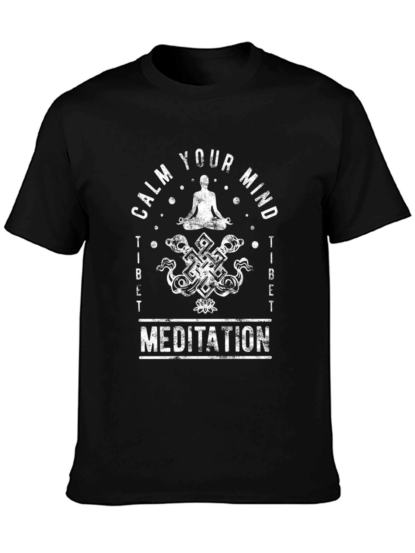 Calm Your Mind Meditation T-Shirt - Spiritual Design
