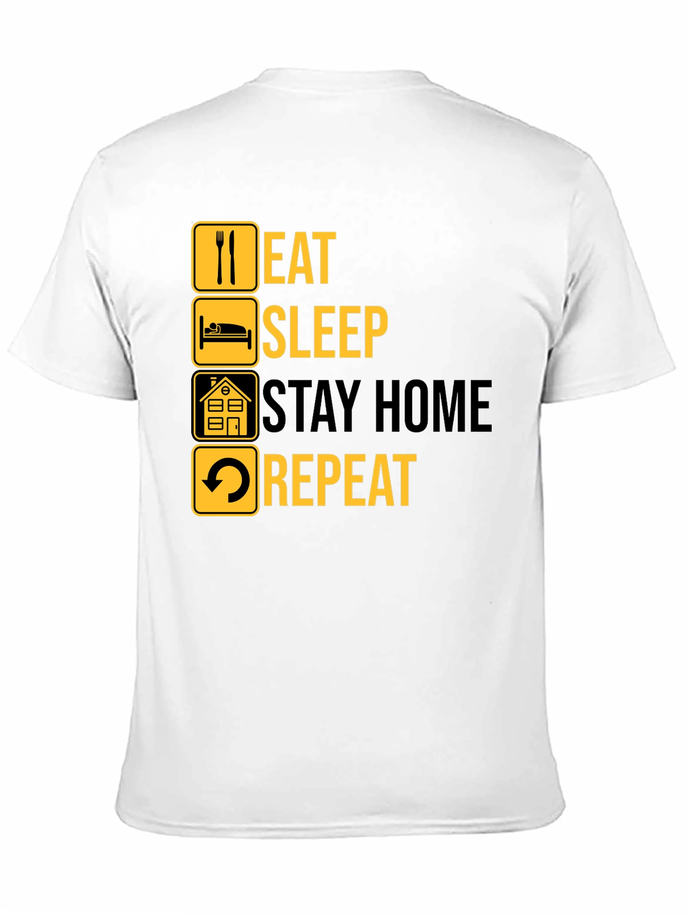 Eat Sleep Stay Home Repeat Graphic Tee