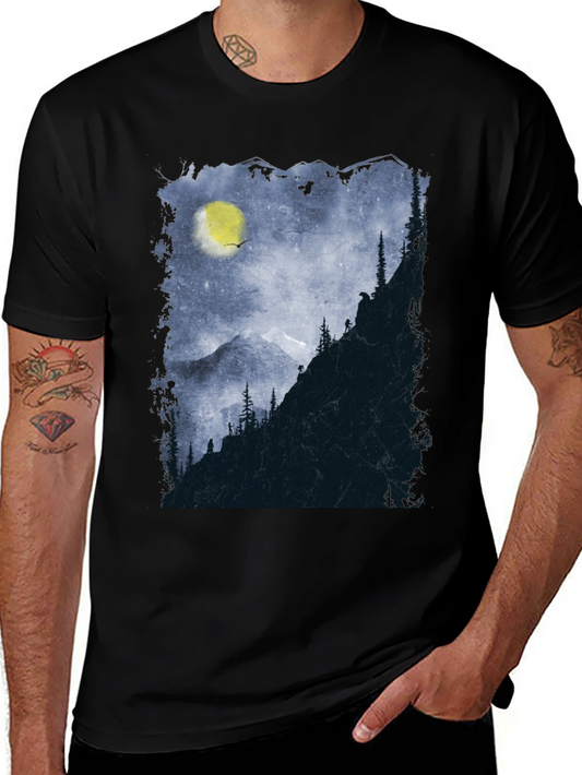Mountain Moon Graphic Tee - Adventure Awaits