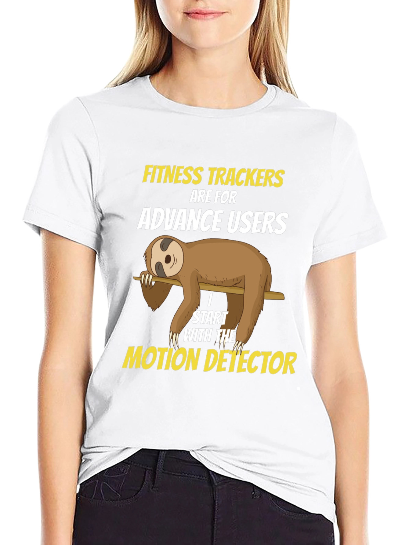Funny Sloth Fitness Tracker T-Shirt