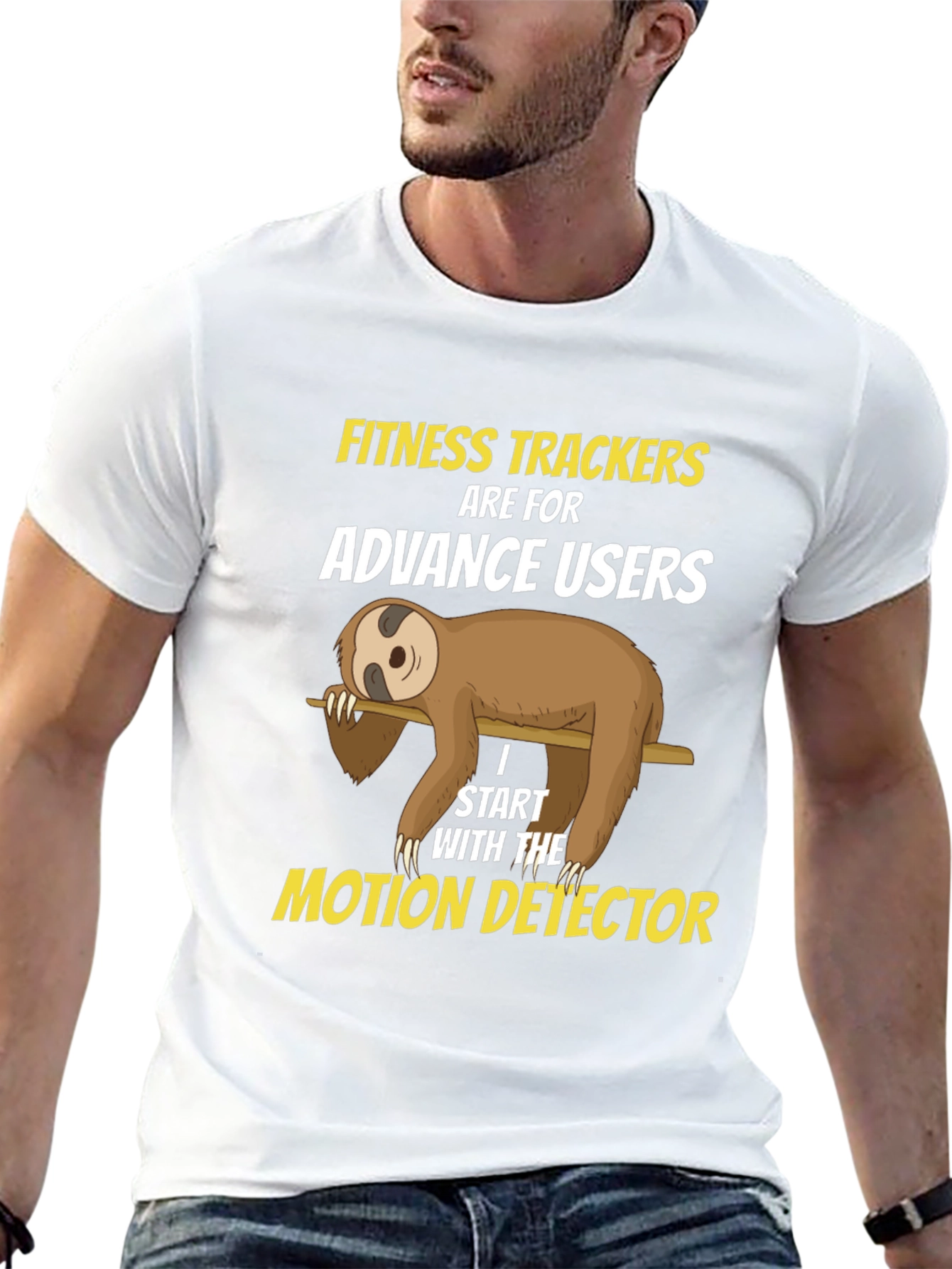 Funny Sloth Fitness Tracker T-Shirt