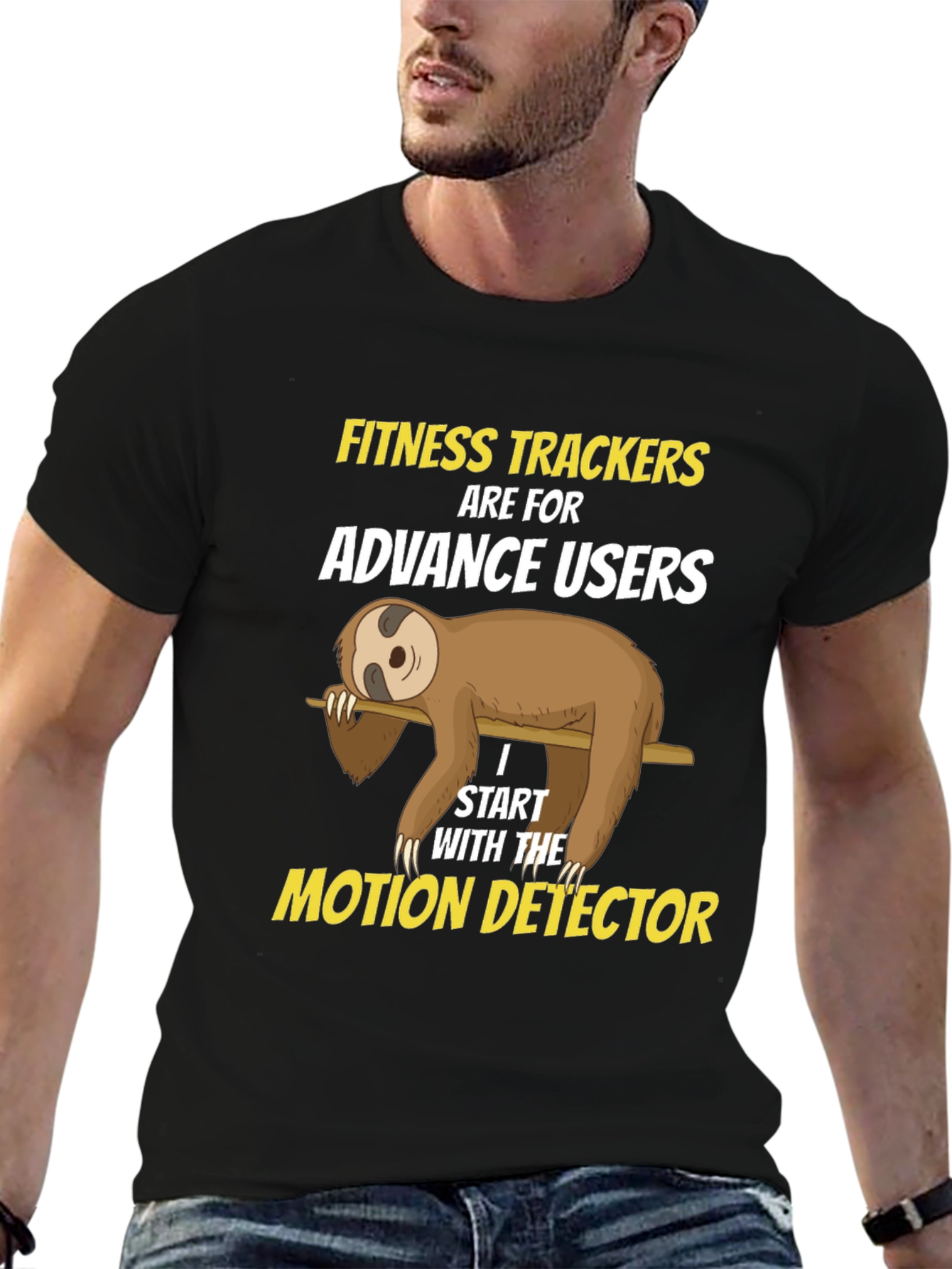 Funny Sloth Fitness Tracker T-Shirt