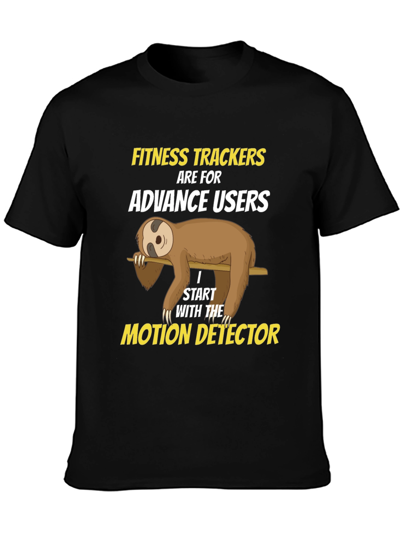 Funny Sloth Fitness Tracker T-Shirt