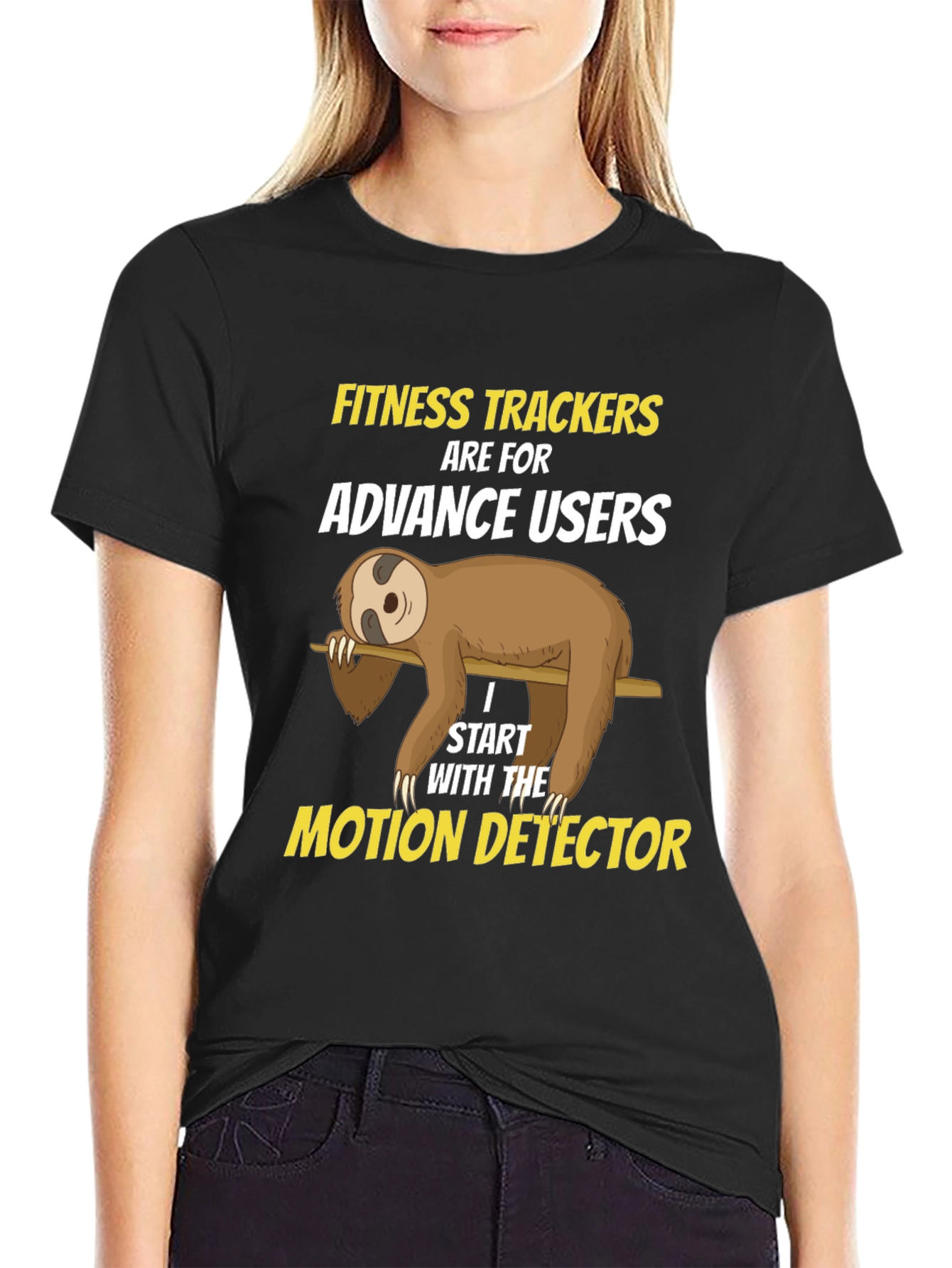 Funny Sloth Fitness Tracker T-Shirt