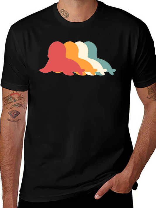 Retro Seal Graphic T-Shirt - Classic Black Tee