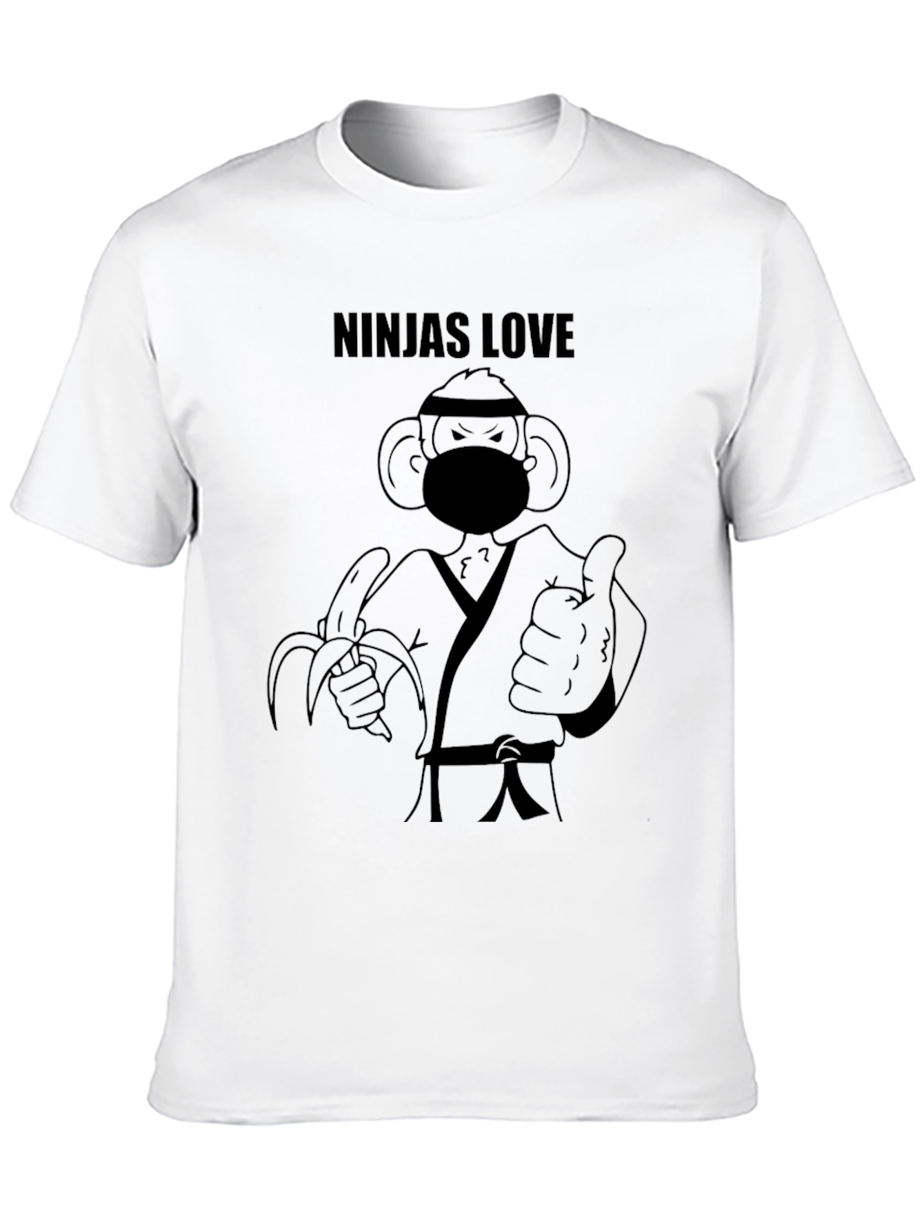 Ninja Monkey Loves Bananas T-Shirt
