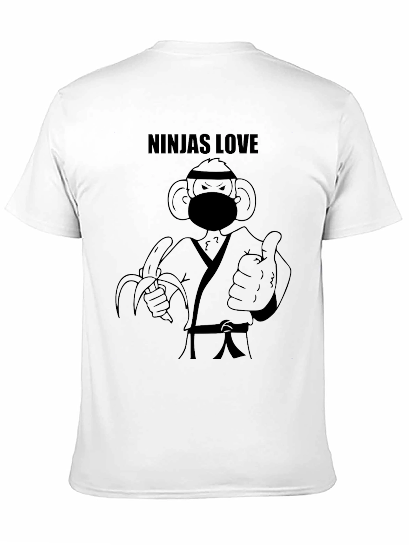 Ninja Monkey Loves Bananas T-Shirt