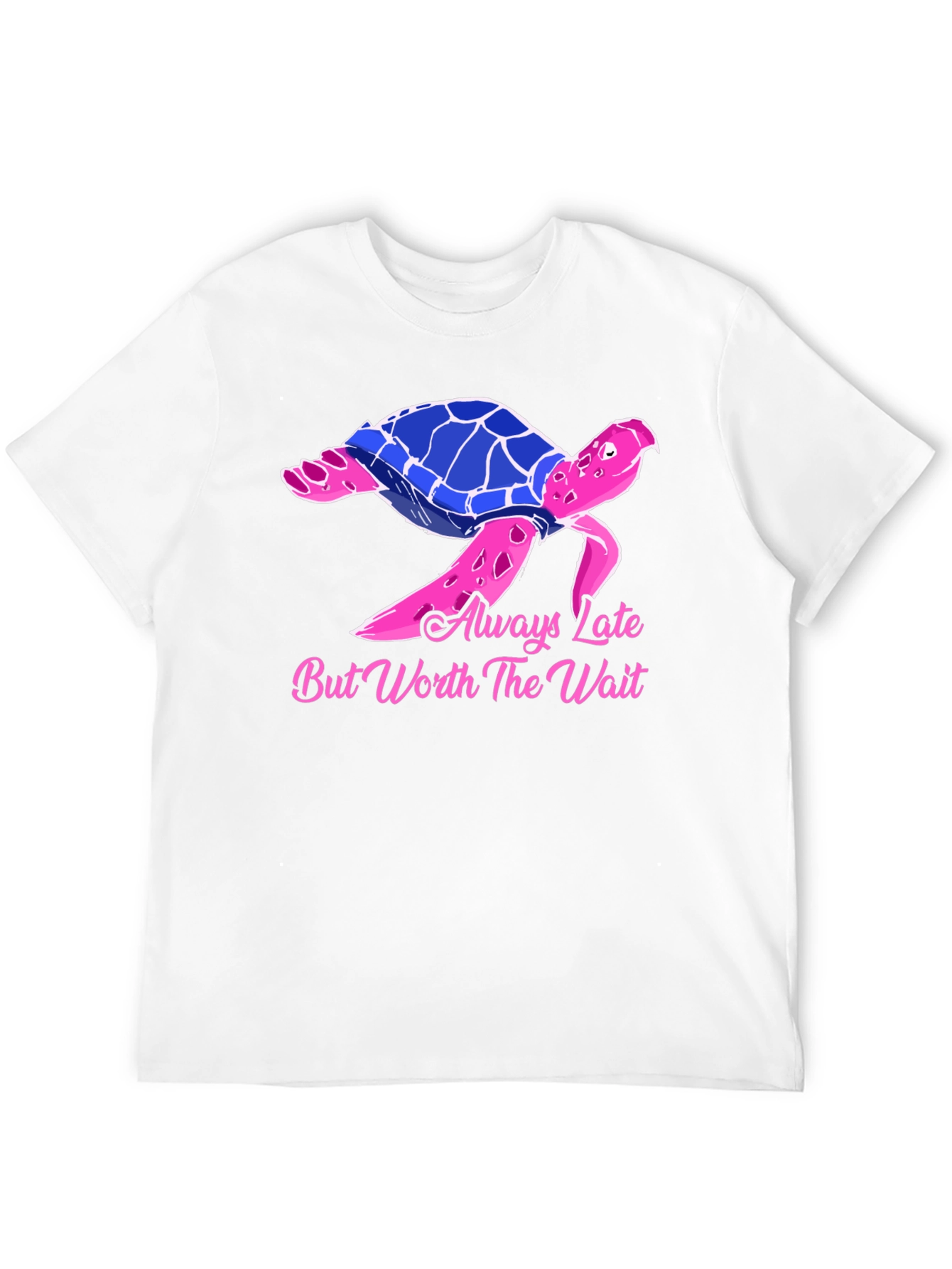 Always Late Turtle Graphic Tee - Unisex Black T-Shirt