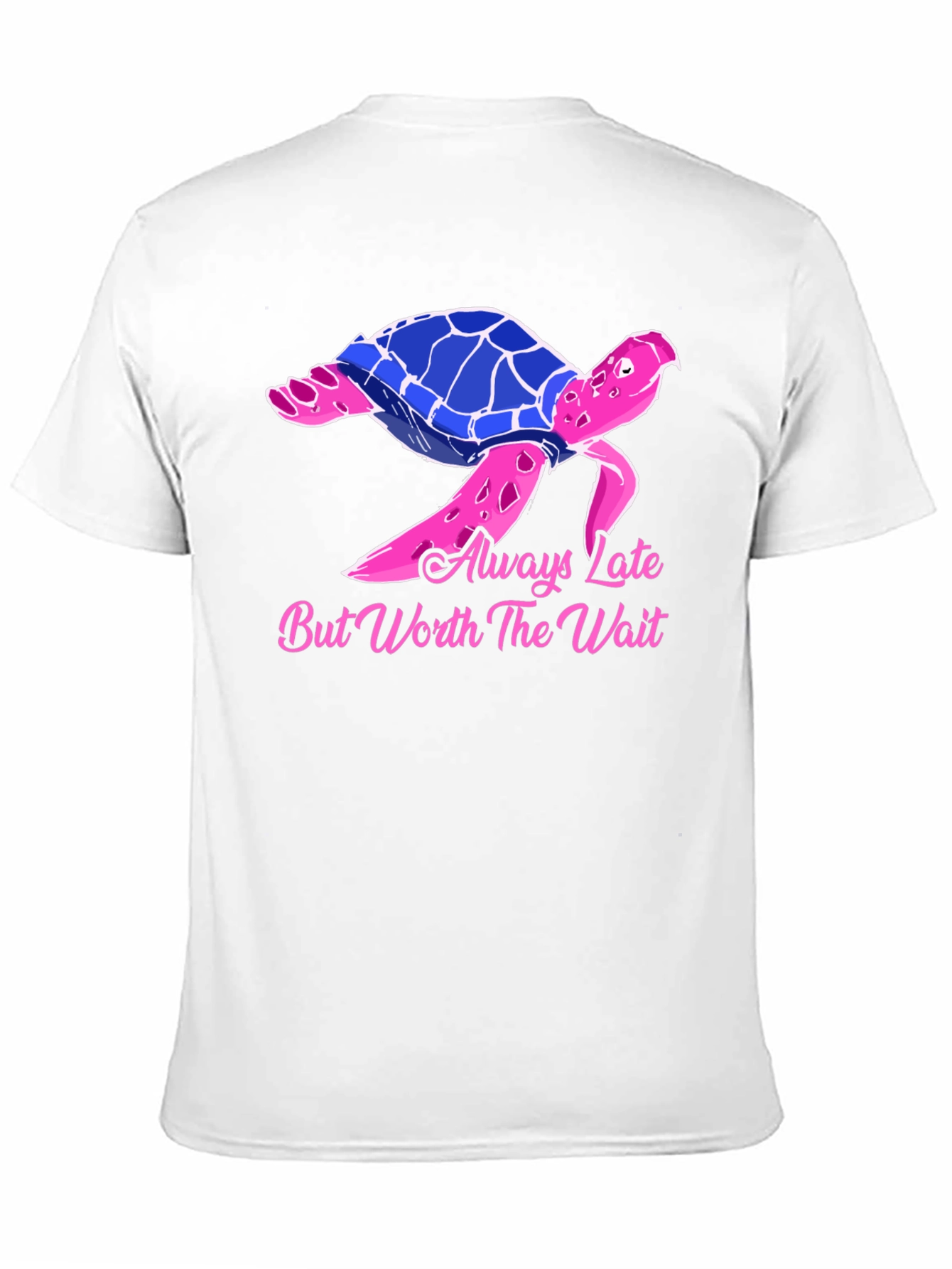 Always Late Turtle Graphic Tee - Unisex Black T-Shirt