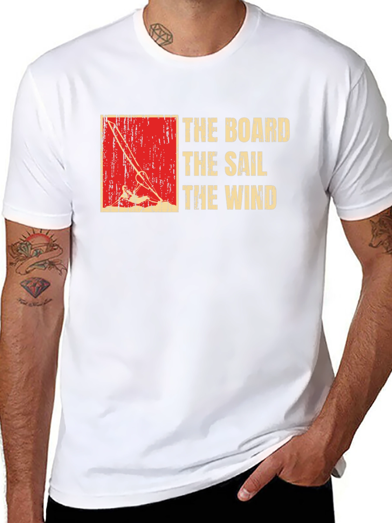 The Board The Sail The Wind Tee - Black