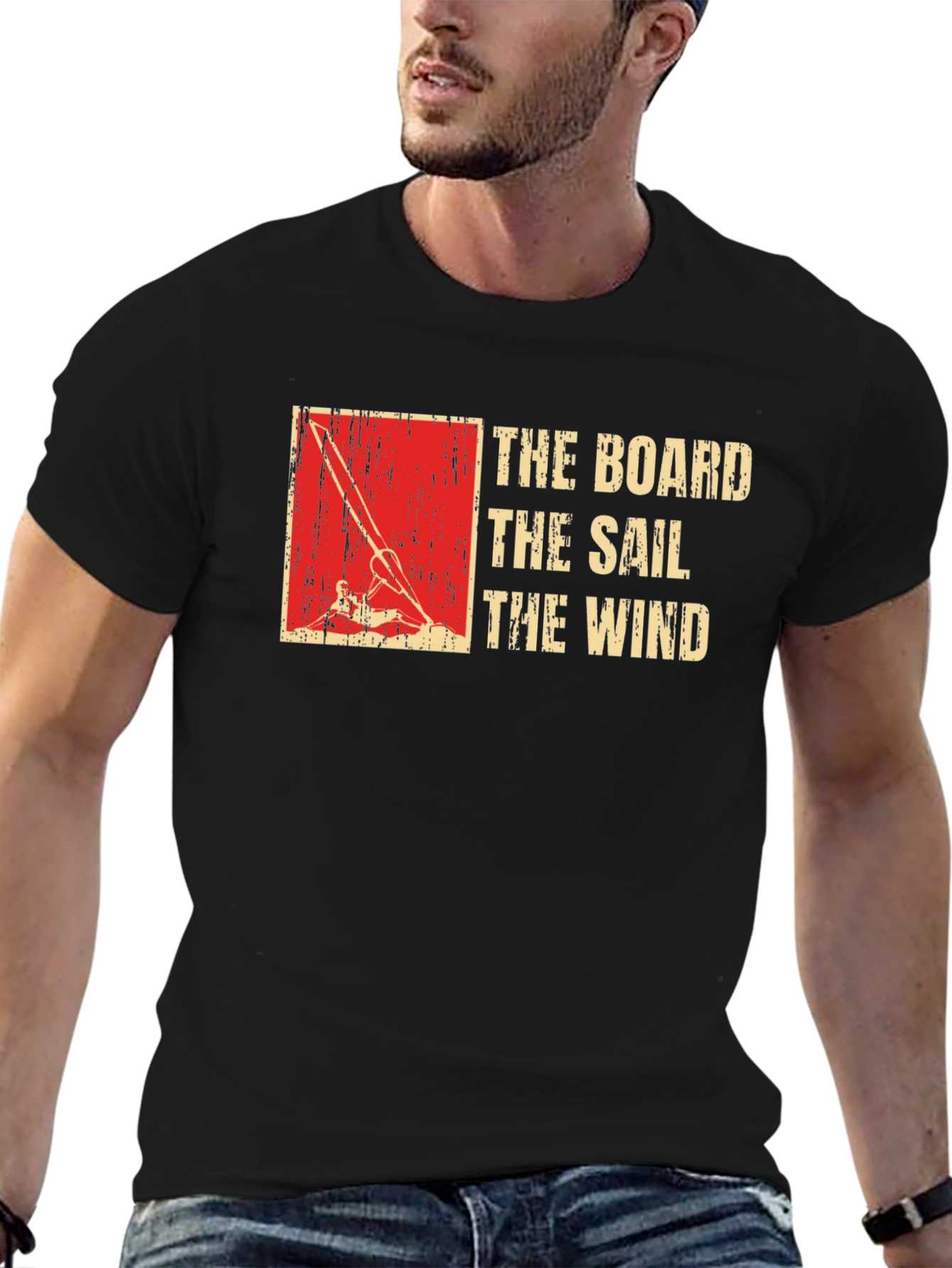 The Board The Sail The Wind Tee - Black