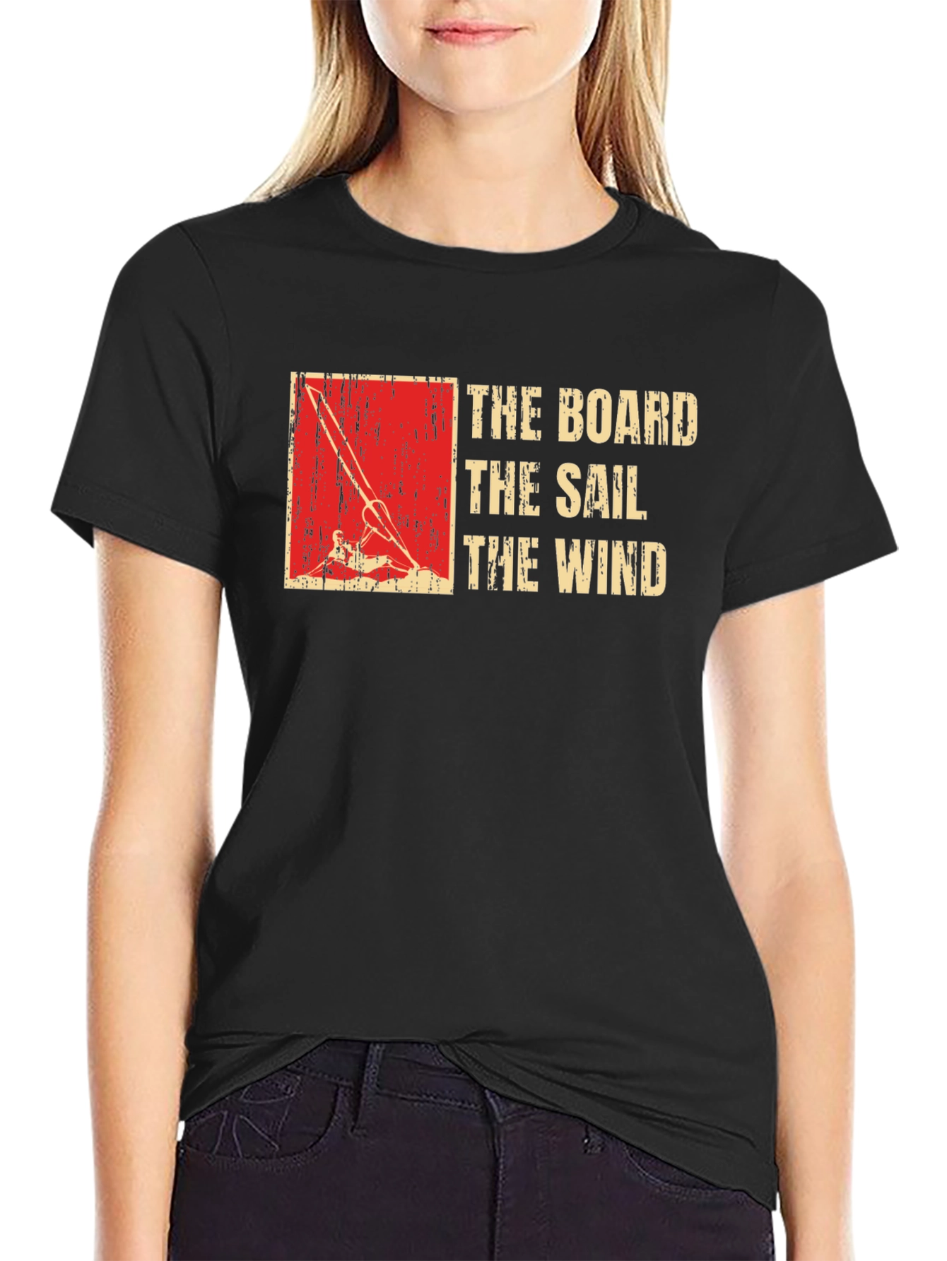 The Board The Sail The Wind Tee - Black