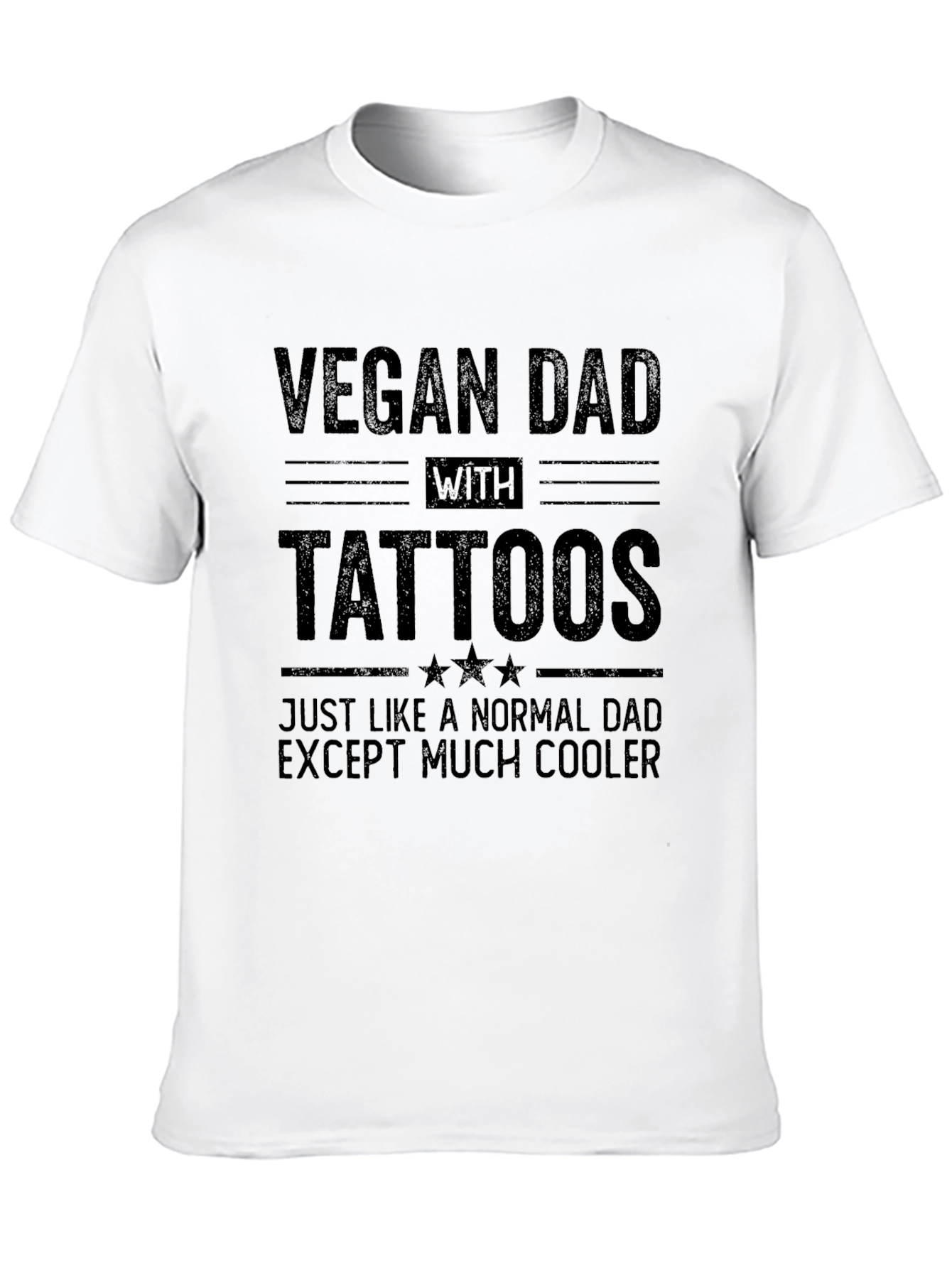 Vegan Dad with Tattoos T-Shirt Funny Vegan Gift
