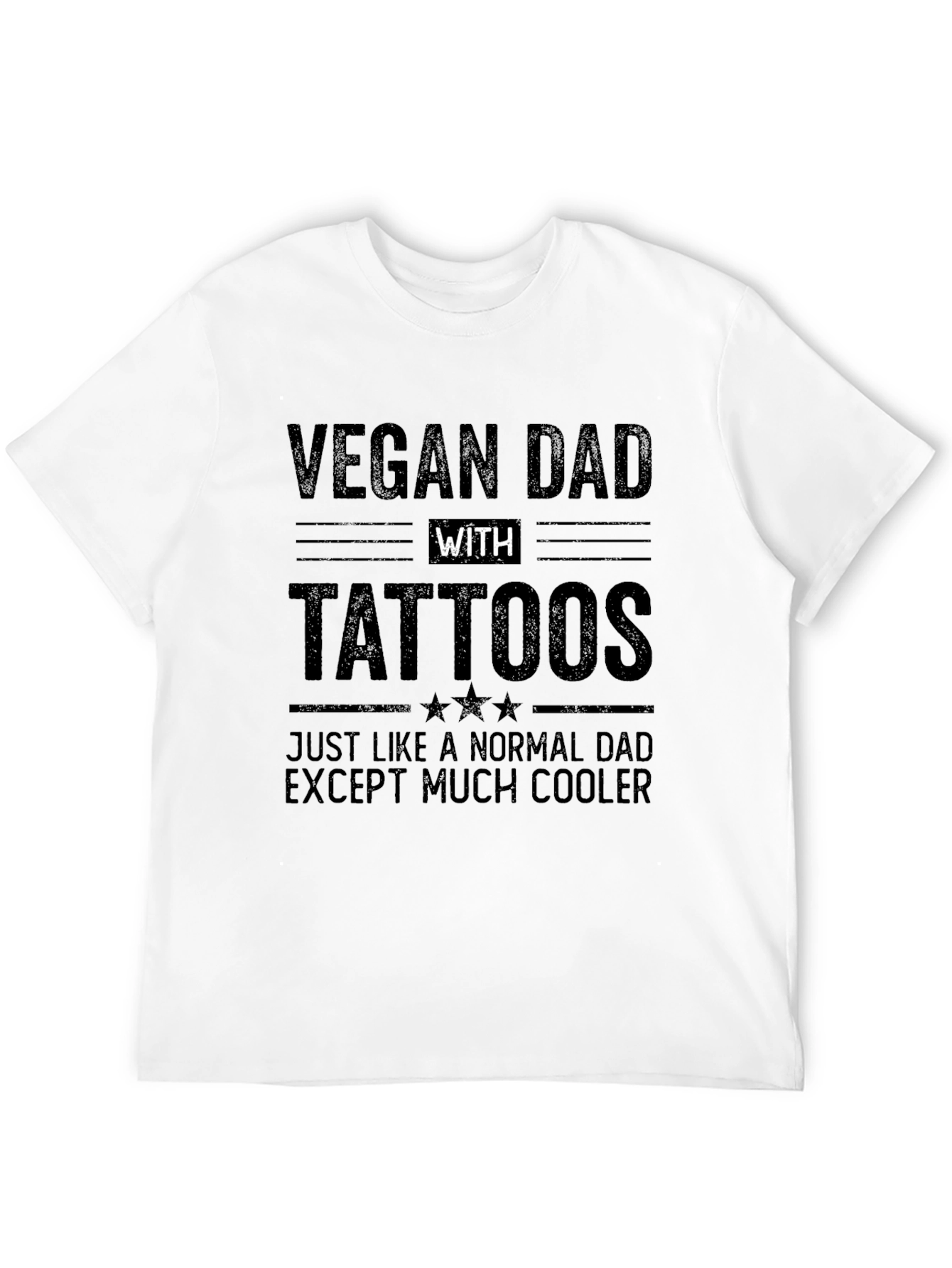 Vegan Dad with Tattoos T-Shirt Funny Vegan Gift