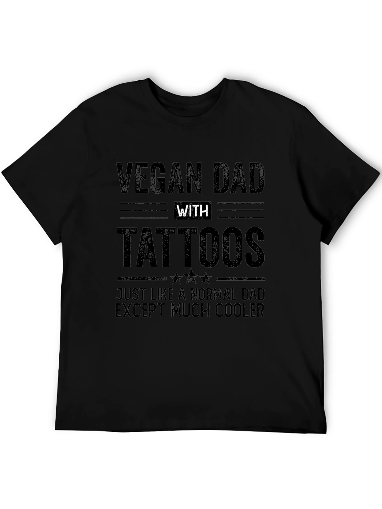 Vegan Dad with Tattoos T-Shirt Funny Vegan Gift